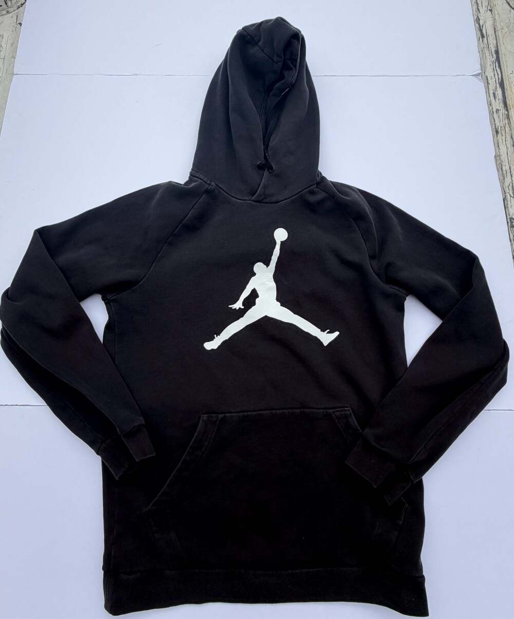 Jordan Jumpman Essentials Standard Fit Black White Hoodie Size Small